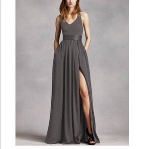 OLIVE GREEN vera Wang David’s Bridal Bridesmaid Dress Size 2